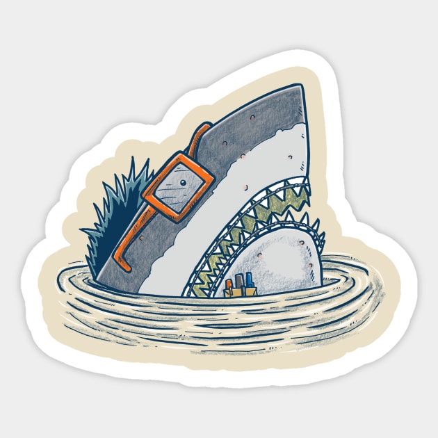 The Nerd Shark Sticker by nickv47